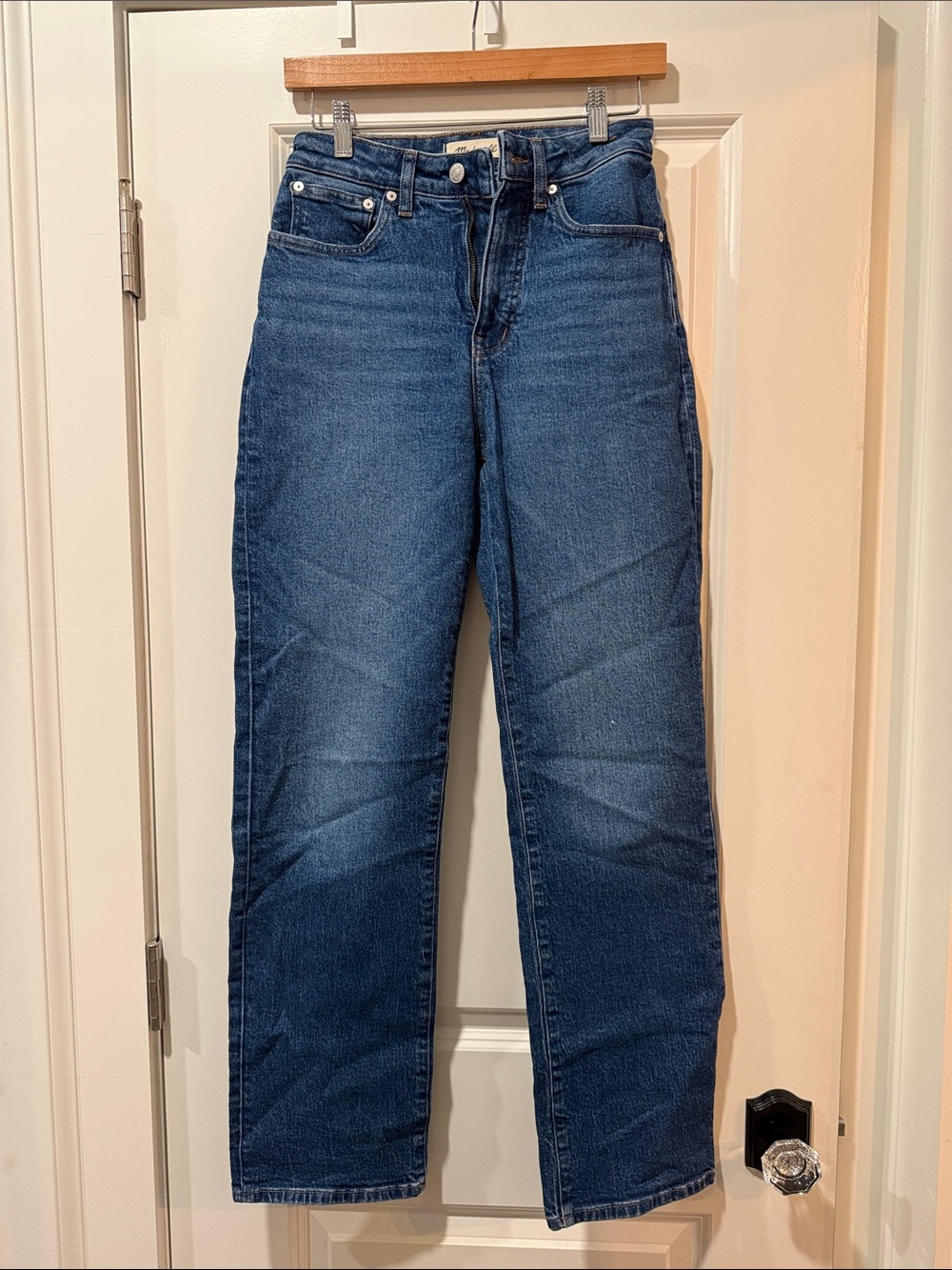 Madewell Women's Curvy Straight-Leg Jeans in Deep Indigo Wash
